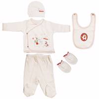 ست لباس نوزادی ببیتوف مدل862Red - Bebitof 862Red Baby Clothes Set