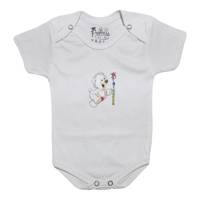 لباس زیر دکمه دار آستین کوتاه نوزادی برند پرنسس مدل WHITE-07 BABY DRESS SH SLEEVES PRINCESS BRAND WHITE