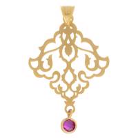 آویز گردنبند طلا 18 عیار رزا مدل N157 Rosa N157 Gold Necklace Pendant Plaque