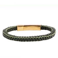 دستبند چرمی آتیس مدل I1600MGreen - Atiss I1600MGreen Leather Bracelet