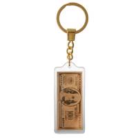 جاسوییچی ورق طلا گالری الون طرح دلار کد 198004 Alone Gallery 198004 Dollar Key Ring