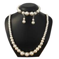 ست مروارید نقره یی بهار مدل 111 Bahar Model 111 Pearl Set And Hematite