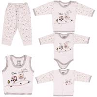ست لباس نوزاد پوشیران مدل Little Bear Bebay بسته 5 عددی Pooshiran Little Bear Bebay Baby Clothing Set Pack Of 5