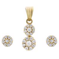 نیم ست طلا 18 عیار ماهک مدل MS0044 Maahak MS0044 Gold Half Set