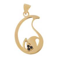 آویز گردنبند طلا 18 عیار رزا مدل N183 Rosa N183 Gold Necklace Pendant Plaque