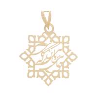 آویز گردنبند طلا 18 عیار رزا مدل N129 Rosa N129 Gold Necklace Pendant Plaque