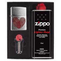 ست هدیه فندک زیپو مدل Heart Thumbprints کد 29068 Zippo Heart Thumbprints 29068 Lighter GIFT SET