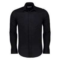 پیراهن نخی آستین بلند سرمه ای مردانه پبونی مدل BN - PEBONI BN long sleeve coton shirt