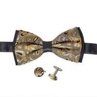 ست پاپیون و دکمه سردست ترمه کد TP003 Termeh TP003 BowTie and Cufflinks Set
