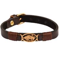 دستبند چرمی کهن چرم طرح تولد اردیبهشت مدل BR28-7 Kohan Charm ORDIBEHESHT BR28-7 Leather Bracelet