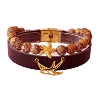 دستبند مانی چرم مدل BL-117 - Mani Leather Model BL-117 Bracelet