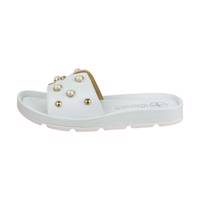 صندل تخت زنانه مسعود مدل 2724 سفید Masoud 2724 Flat Sandals