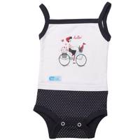 زیر دکمه دار رکابی تیک تاک طرح دوچرخه خالدار Tik Tak Bicycle Guttate Under Button Singlet