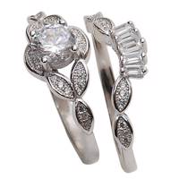 حلقه و پشت حلقه نقره شهر جواهر مدل SJ-SR079 Shahrejavaher SJ-SR079 Silver Ring