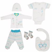 ست لباس نوزادی عزیز ببه مدل 005163 Aziz Bebe 005163 Baby Clothes Set