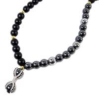 گردنبند اونیکس و حدید مانچو طرح سواروسکی مدل sf515 mancho sf515 Necklaces Onyx and Hematite Swarovski Designs