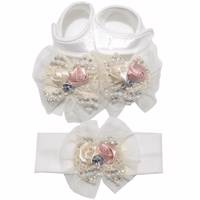 ست هدبند و پاپوش کارامل مدل 26142 Caramell 26142 Headband And Footwear