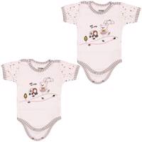ست زیر دکمه دار آستین کوتاه مدل Little Bear Bebay - بسته 2 عددی Pooshiran Little Bear Bebay Under Button With Short Sleeves Set Pack Of 2