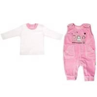 ست لباس دخترانه آدمک مدل 3135001P Adamak 3135001P Baby Girl Clothing Set