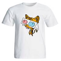 تی شرت زنانه طرح فانتزی گربه کد 3015 Feminine T-Shirt Fancy Cat Code 3582