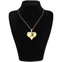 گردنبند آی جواهر طرح A و قلب کد 11560GH