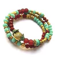 دستبند زیورآلات خرداد طرح فنری 3 ردیفه کد Khordad_341B