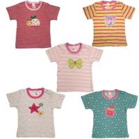 تیشرت کارترز دخترانه مدل 602-18-2 بسته 5عددی 12تا18ماه carters 602-2 tshirt 5pack