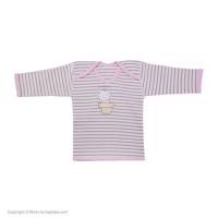 تی شرت آستین بلند نوزادی دولوو طرح صورتی Davalloo Pink Baby T-Shirt With Long Sleeve