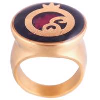 انگشتر ورق طلا گالری الون طرح انار کد 198053 Alone Pomegranate 198053 Gold Ring