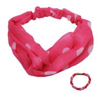 تل پارچه ای پاپیونی مدل نیکو طرح 1 به همراه کش مو Papioni nikoo Headband design 1 with Hair Rubber