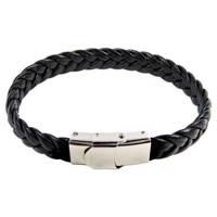 دستبند چرم طبیعی حامد گالری طرح گیس بافت مدل bl4001 - Hamed Gallery BL4001 Bracelet