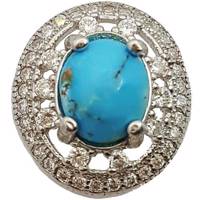 انگشتر نقره گالری احد کد 3128 original Turquoise Ring code 3128