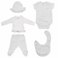 ست لباس نوزادی اندی واوا مدل 1200White Andy Wawa 1200White Baby Clothes Set