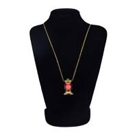 گردنبند لئو مدل کینگ طلایی نور قرمز کد KGR Leo King Gold Red