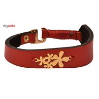 دستبند چرمی کهن چرم طرح گل مدل Br31-2 Kohan Charm Flower BR31 Leather Bracelet