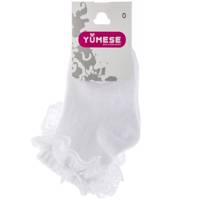 جوراب نوزاد سفید یومسه مدل 3257 Yumese W 3257 Socks