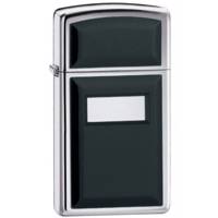 فندک زیپو مدل Slim High Polish Chrome Black کد 1655 Zippo Slim High Polish Chrome Black 1655 Lighter