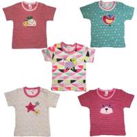 تیشرت کارترز دخترانه مدل602-4 بسته 5عددی 9تا12ماه carters 602-4 tshirt 5pack