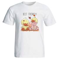 تی شرت زنانه پارس طرح کارتونی کد 3712 friendsT-shirt best