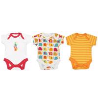 ست زیر دکمه دار آستین کوتاه مادرکر مدل C7467 بسته 3 عددی Mothercare C7467 Under Button With Short Sleeves Set Pack Of 3