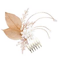 شانه مو دیهول مدل برگ مسی Dihooll Copper Leaves Hair Comb