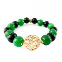 دستبند سنگ نیلوسرا طرح جید سبز کد 9601 Niloosara Bracelet JID Code 9601