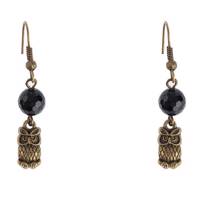 گوشواره ناردونه مدل جغد سیاه کد Ea29 Nardoone 129 Black Owl Ea29