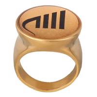 انگشتر ورق طلا گالری الون طرح الله کد 198073 Alone 198073 Allah Gold Ring