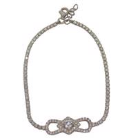 دستبند نقره تاج گوهر مدل TG274