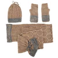 ست شال و کلاه و دستکش مونته مدل 007 Monte 007 Hat And Scarf And Gloves Set