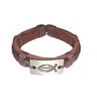 دستبند چرمی الفین مدل el02034 Elfin el02034 Leather Bracelet