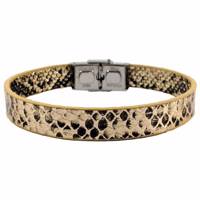 دستبند چرم حامد گالری طرح پوست مار مدل bl4028 Hamed Gallery BL4028 Bracelet