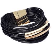 دستبند چرمی زنانه نایس لند پرکار مدل B7