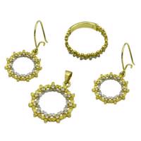 ست طلا 18 عیار جواهری سون مدل 1842،1843 Seven Jewelry C1842.1843 Gold Set